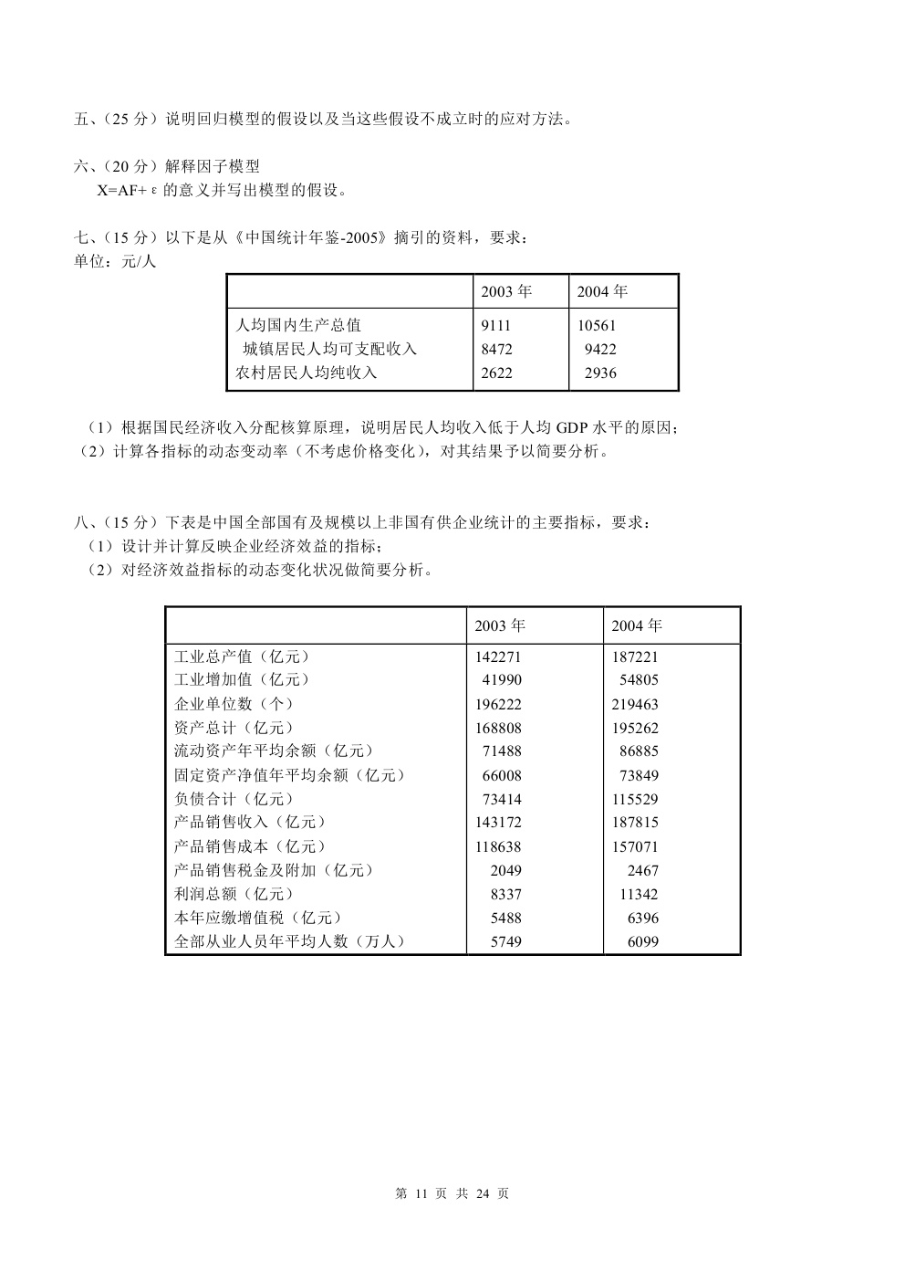 2000-2015年中国人民大学805统计学考研真题,中国人民大学统计学,中国人民大学,统计学,第11张