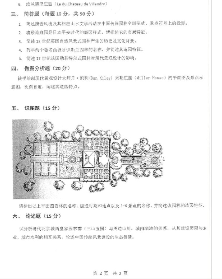 2015年重庆大学344风景园林基础考研真题,重庆大学风景园林基础,重庆大学,风景园林基础,第3张