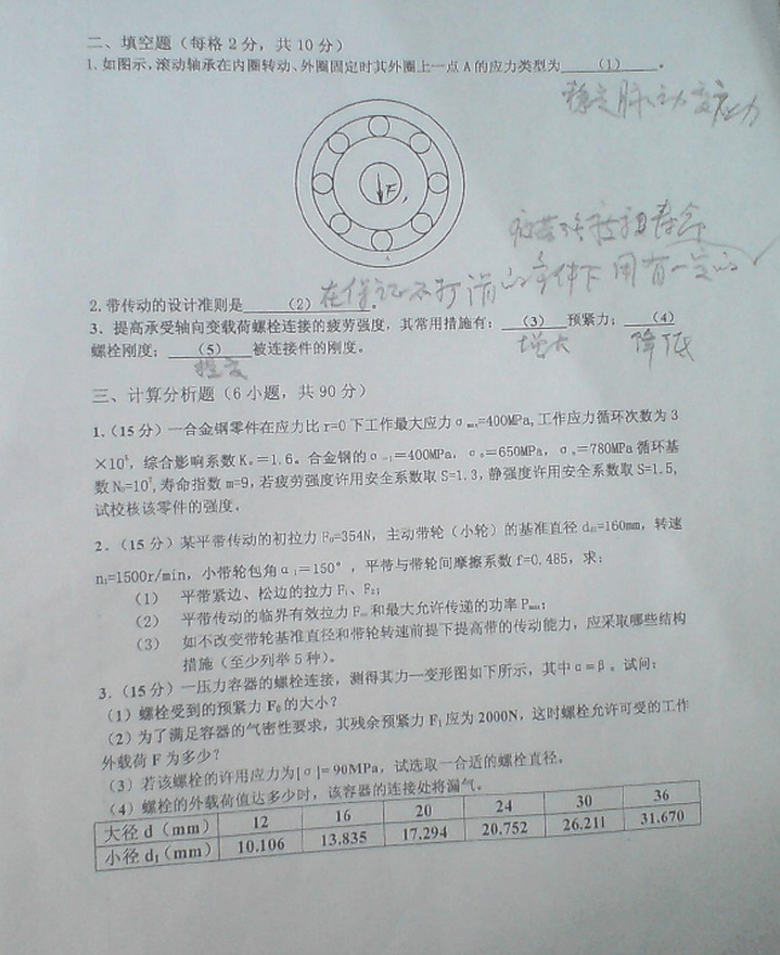 2009年同济大学机械设计考研真题,同济大学机械设计,同济大学,机械设计,第2张
