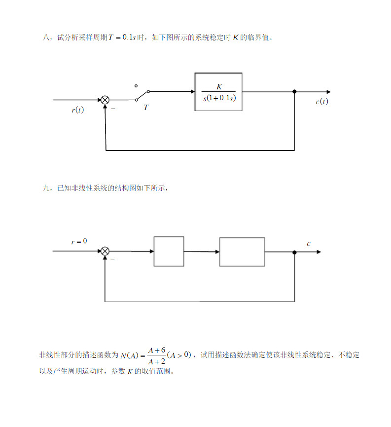 2011年华北电力大学(北京)841自动控制原理考研真题,华北电力大学自动控制原理,华北电力大学,自动控制原理,第6张 2011年华北电力大学(北京)841自动控制原理考研真题,华北电力大学自动控制原理,华北电力大学,自动控制原理,第6张