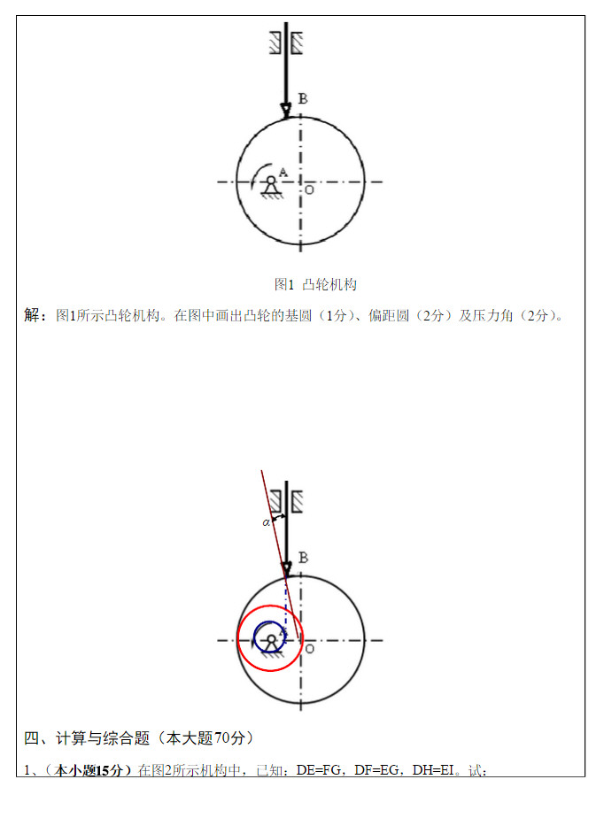 2013年武汉科技大学819机械原理B考研真题及答案,武汉科技大学机械原理,武汉科技大学,机械原理,第7张