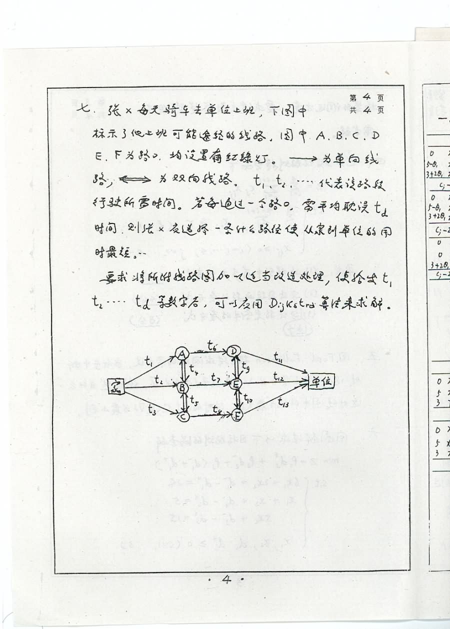 2006年哈尔滨工业大学450运筹学考研真题,哈尔滨工业大学运筹学,哈尔滨工业大学,运筹学,第4张
