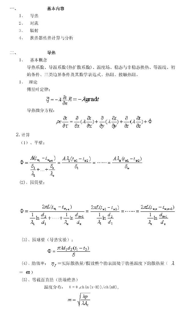 上海理工大学传热学考研复习总结,上海理工大学,参考笔记,第1张
