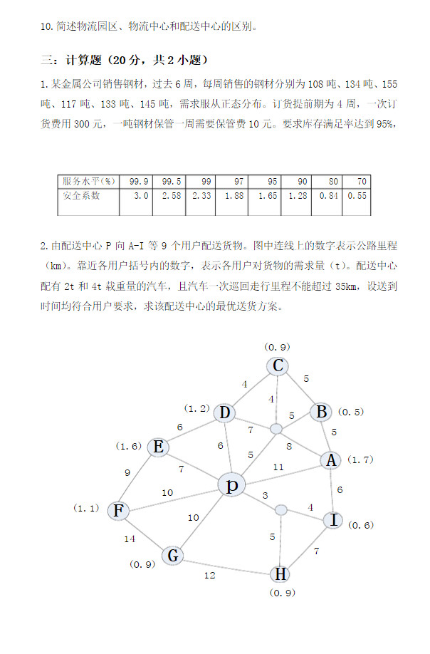 2012年西南交通大学963物流工程考研真题,西南交通大学物流工程,西南交通大学,物流工程,第2张