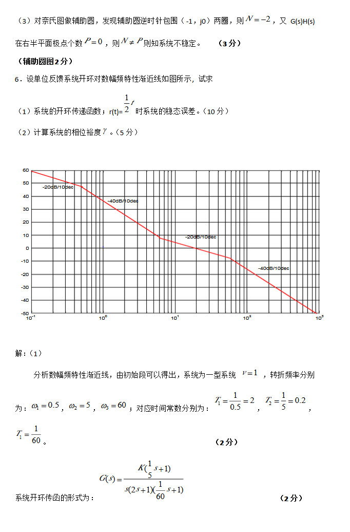 2011年天津理工大学自动控制理论考研真题及参考答案,天津理工大学自动控制理论,天津理工大学,自动控制理论,第8张