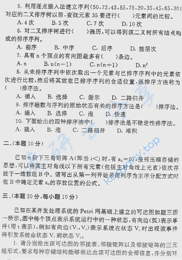 1999年北京航空航天大学461数据结构考研真题,image.png,北京航空航天大学数据结构,北京航空航天大学,数据结构,第2张
