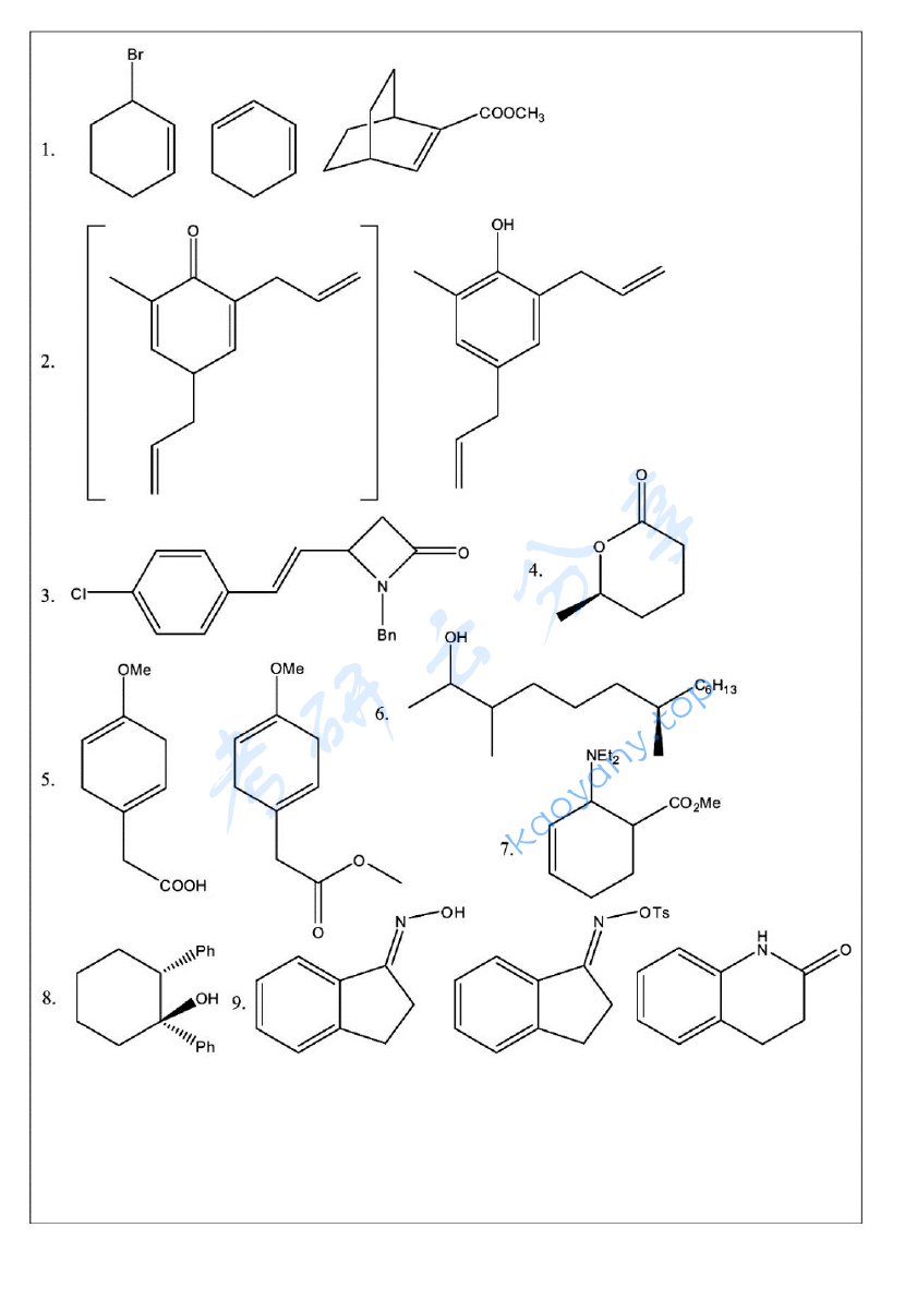 2011年浙江大学821有机化学(甲)考研真题及答案,浙江大学有机化学,浙江大学,有机化学,第7张 2011年浙江大学821有机化学(甲)考研真题及答案,image.png,浙江大学有机化学,浙江大学,有机化学,第7张
