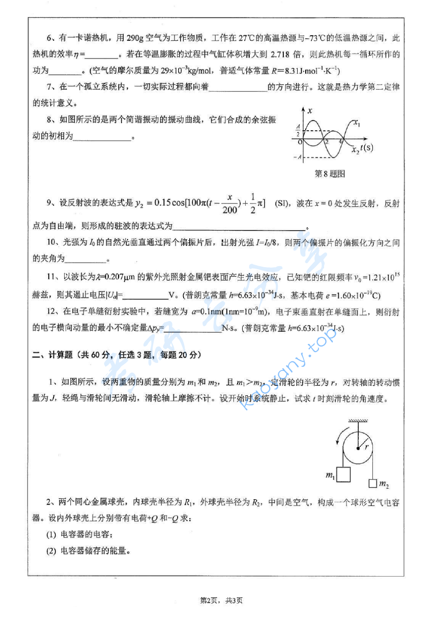 2011年江苏大学809大学物理考研真题,image.png,江苏大学大学物理,江苏大学,大学物理,第2张