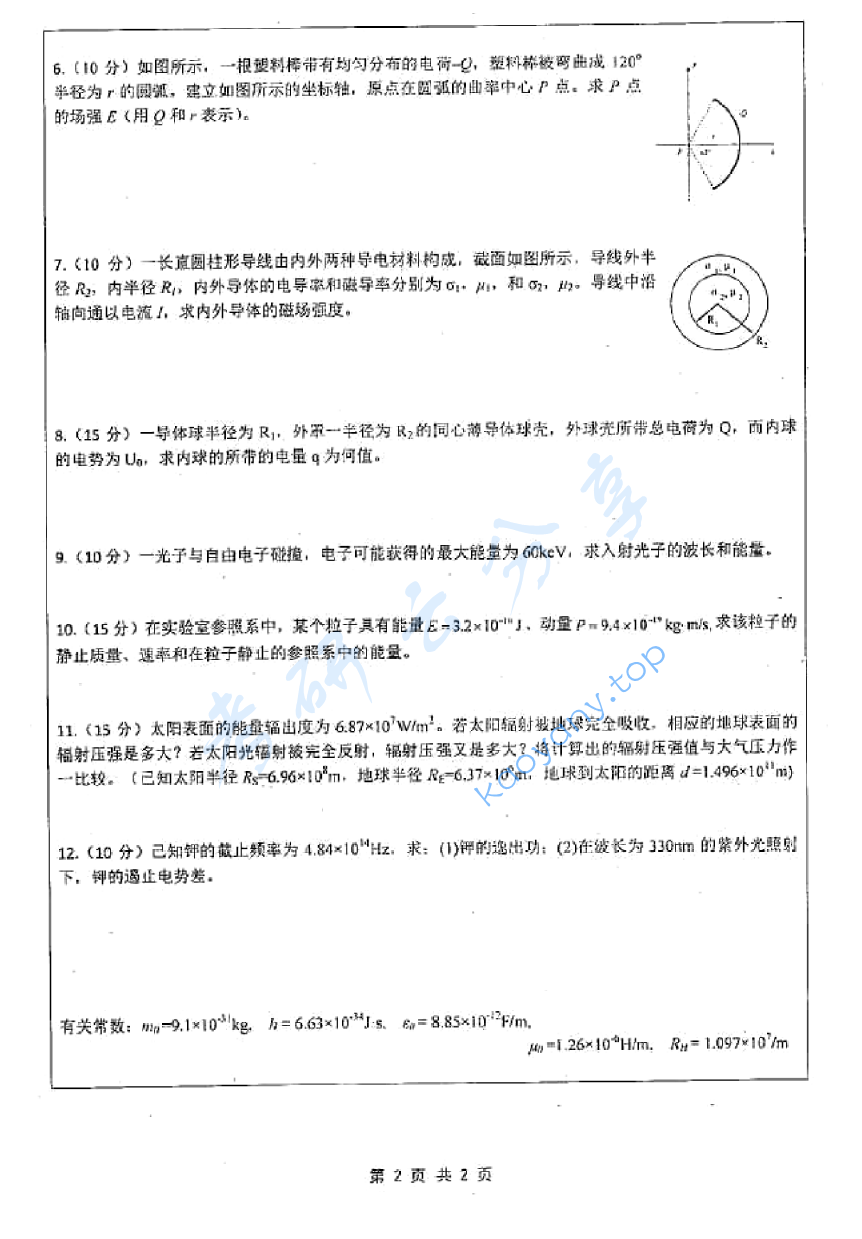 2011年苏州大学832普通物理考研真题,image.png,苏州大学普通物理,苏州大学,普通物理,第2张