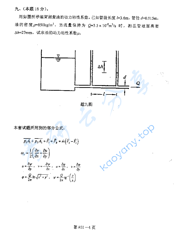 2006年北京航空航天大学831工程流体力学考研真题,image.png,北京航空航天大学流体力学,北京航空航天大学,流体力学,第4张