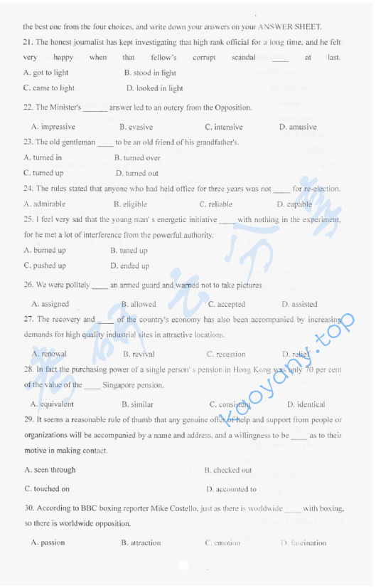 2006年华北电力大学（北京）基础英语考研真题,image.png,华北电力大学基础英语,华北电力大学,基础英语,第10张