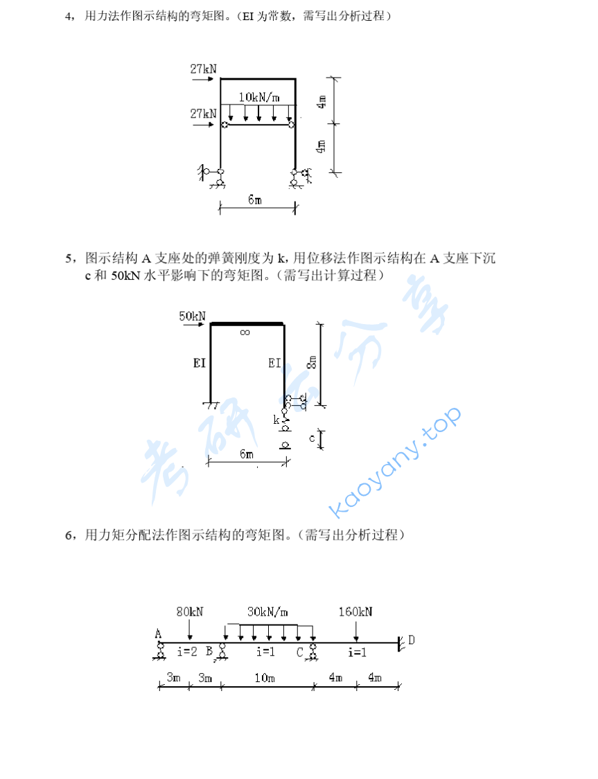 2003年东南大学结构力学考研真题,image.png,东南大学结构力学,东南大学,结构力学,第3张