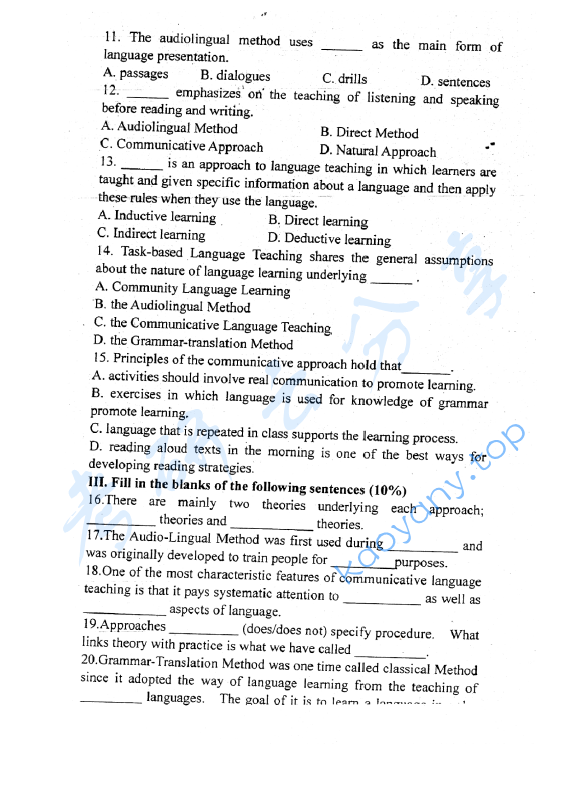 2011年赣南师范大学英语教学论考研真题.zip,赣南师范大学英语教学论,赣南师范大学,英语教学论,第2张