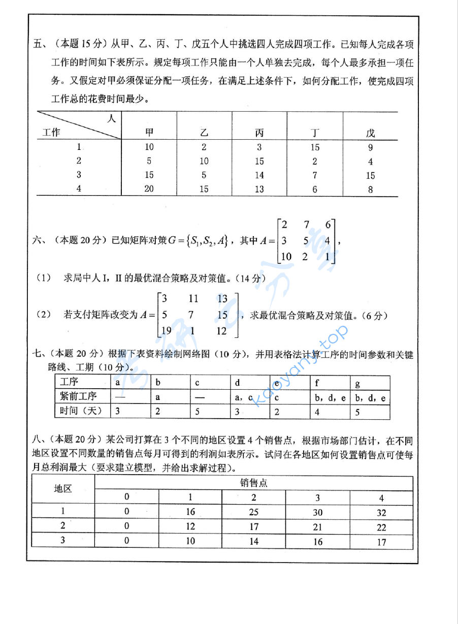 2007年中国矿业大学（徐州）430运筹学考研真题,image.png,中国矿业大学运筹学,中国矿业大学,运筹学,第6张