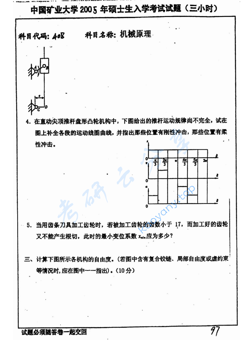 2005年中国矿业大学（徐州）408机械原理考研真题,image.png,中国矿业大学机械原理,中国矿业大学,机械原理,第3张
