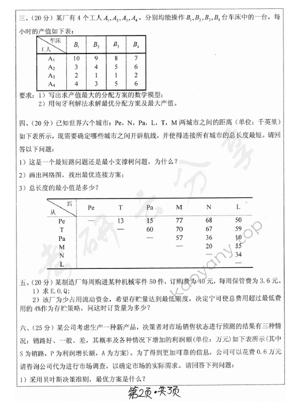 2011年深圳大学836运筹学考研真题.rar,深圳大学运筹学,深圳大学,运筹学,第2张