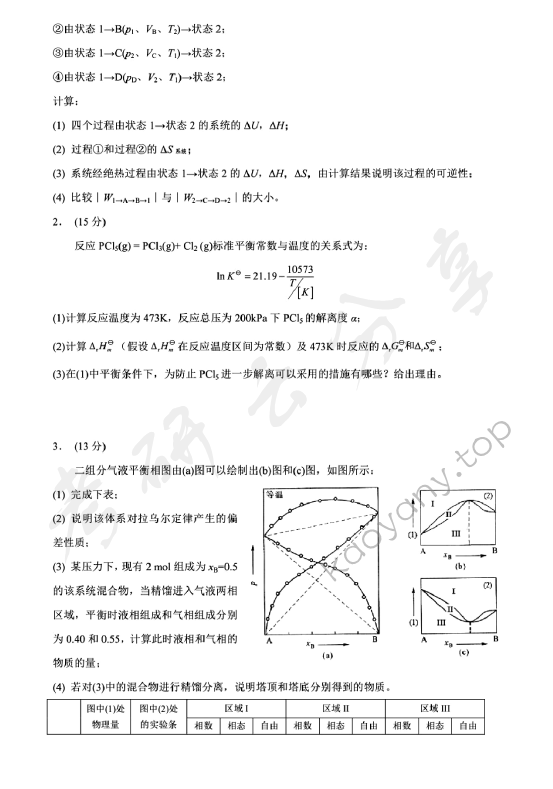2013年北京化工大学860物理化学考研真题,北京化工大学物理化学,北京化工大学,物理化学,第4张
