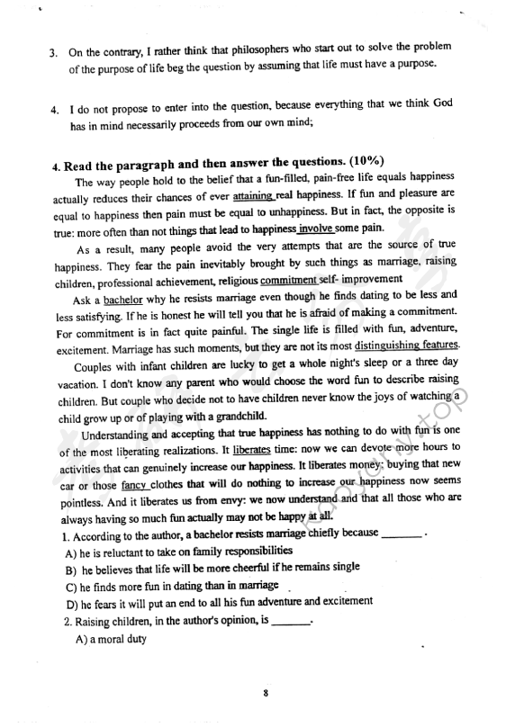 2007年中国地质大学（北京）613基础英语考研真题,中国地质大学基础英语,中国地质大学,基础英语,第8张