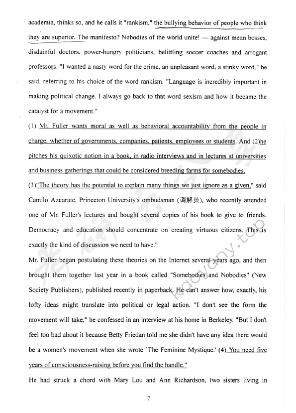 2006年中国地质大学（北京）313基础英语考研真题,中国地质大学基础英语,中国地质大学,基础英语,第7张