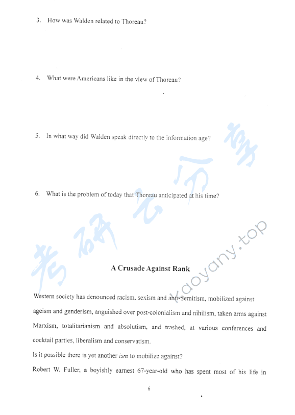 2006年中国地质大学（北京）313基础英语考研真题,中国地质大学基础英语,中国地质大学,基础英语,第6张