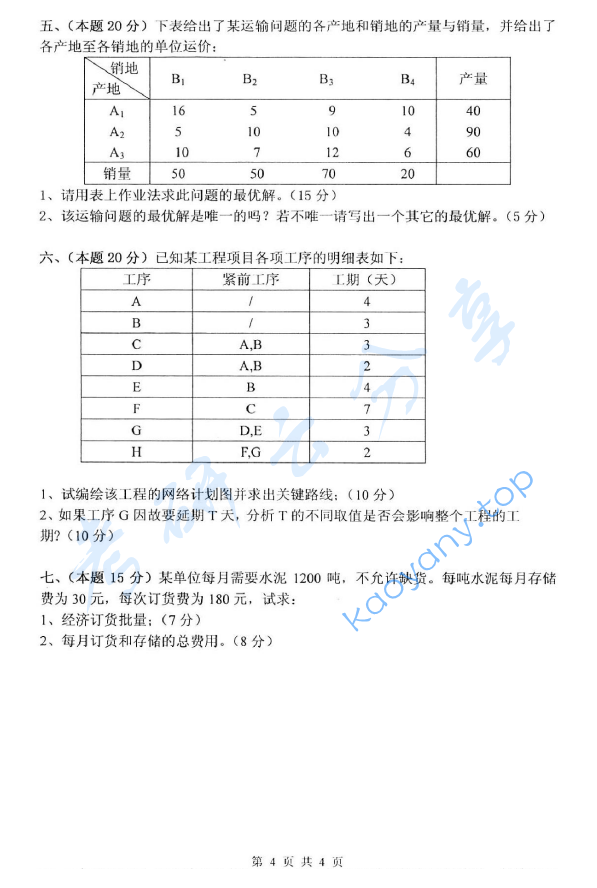 2011年杭州电子科技大学832运筹学考研真题,image.png,杭州电子科技大学运筹学,杭州电子科技大学,运筹学,第4张