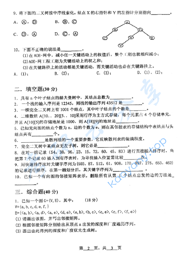 2007年浙江理工大学435数据结构考研真题,image.png,浙江理工大学数据结构,浙江理工大学,数据结构,第2张