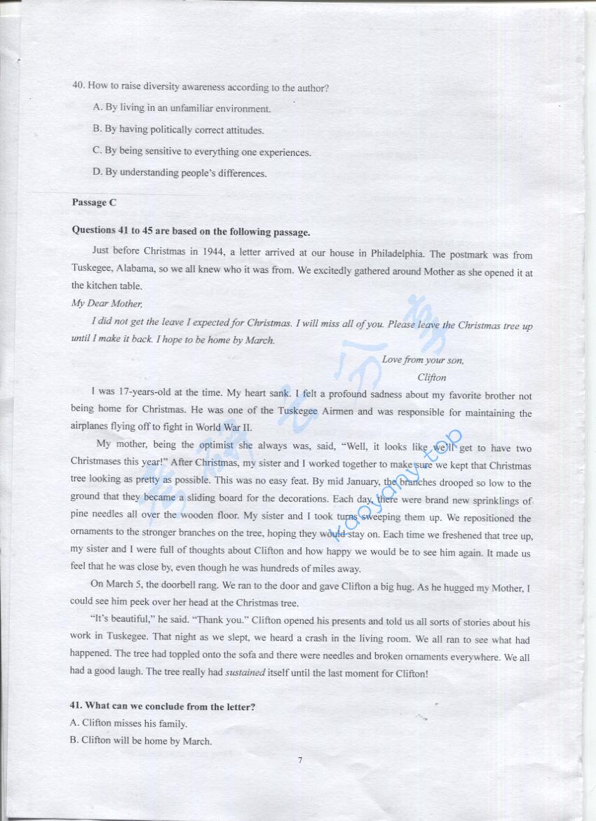 2016年上海海事大学256二外英语考研真题,上海海事大学英语,上海海事大学,英语,第7张