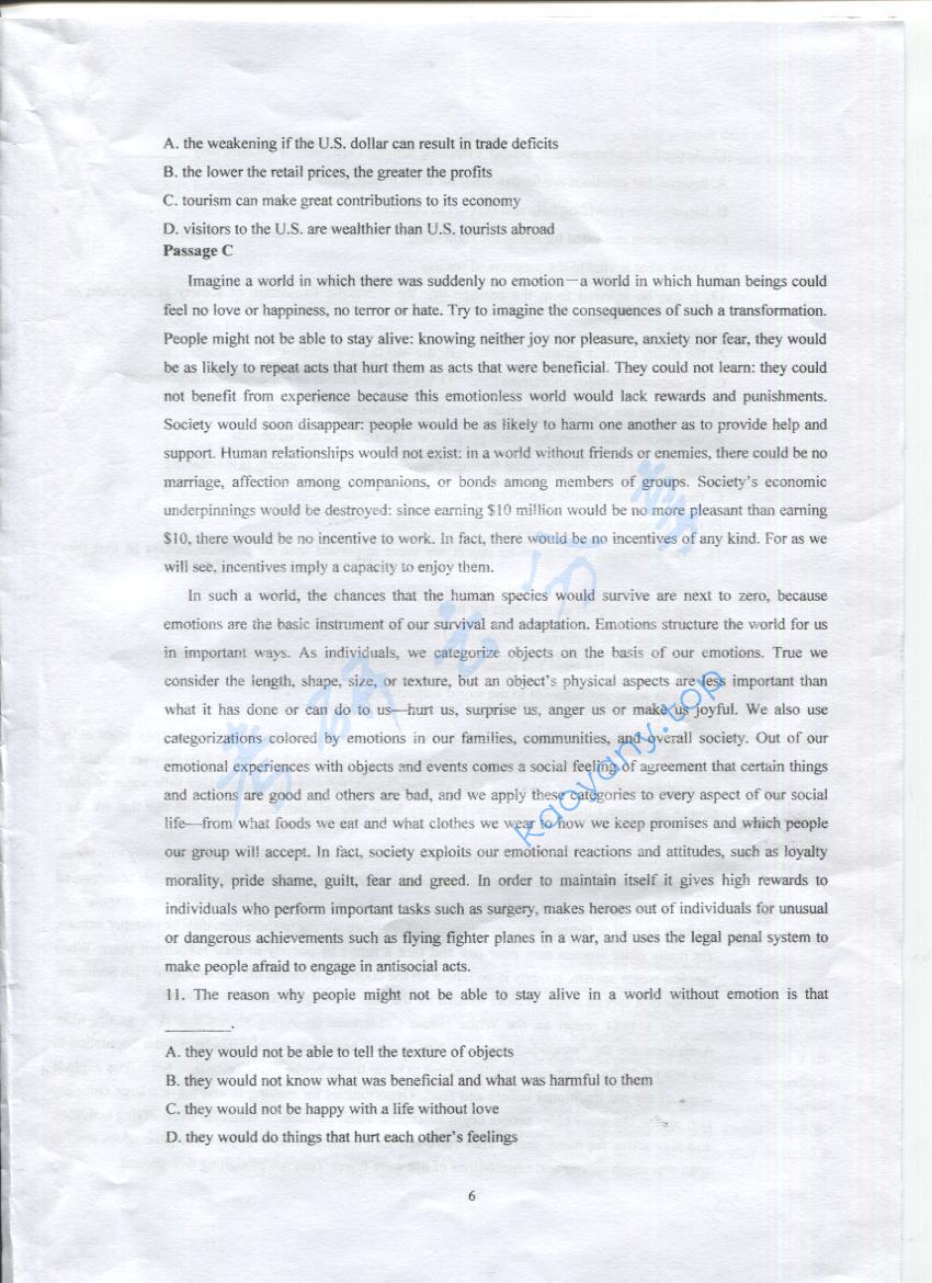 2016年上海海事大学综合英语考研真题,上海海事大学综合英语,上海海事大学,综合英语,第6张