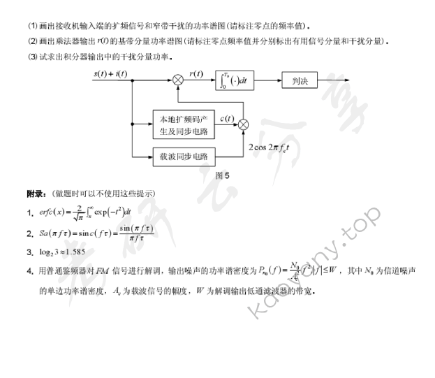 2012年北京邮电大学801通信原理考研真题,北京邮电大学通信原理,北京邮电大学,通信原理,第6张