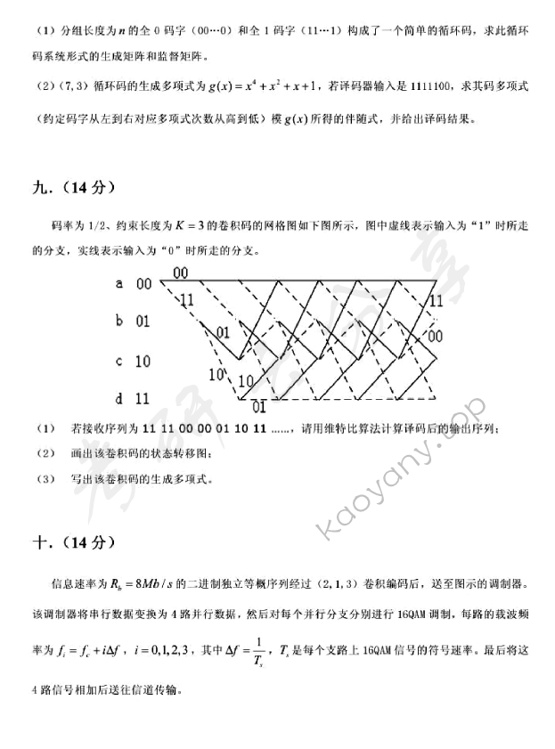 2008年北京邮电大学通信原理考研真题,北京邮电大学通信原理,北京邮电大学,通信原理,第6张