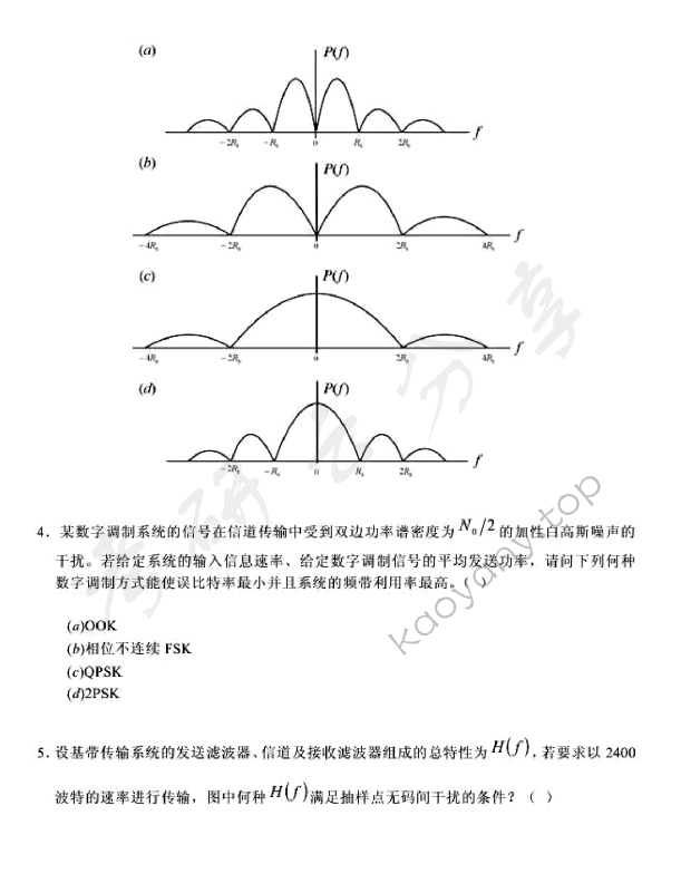 2003年北京邮电大学通信原理考研真题,北京邮电大学通信原理,北京邮电大学,通信原理,第2张