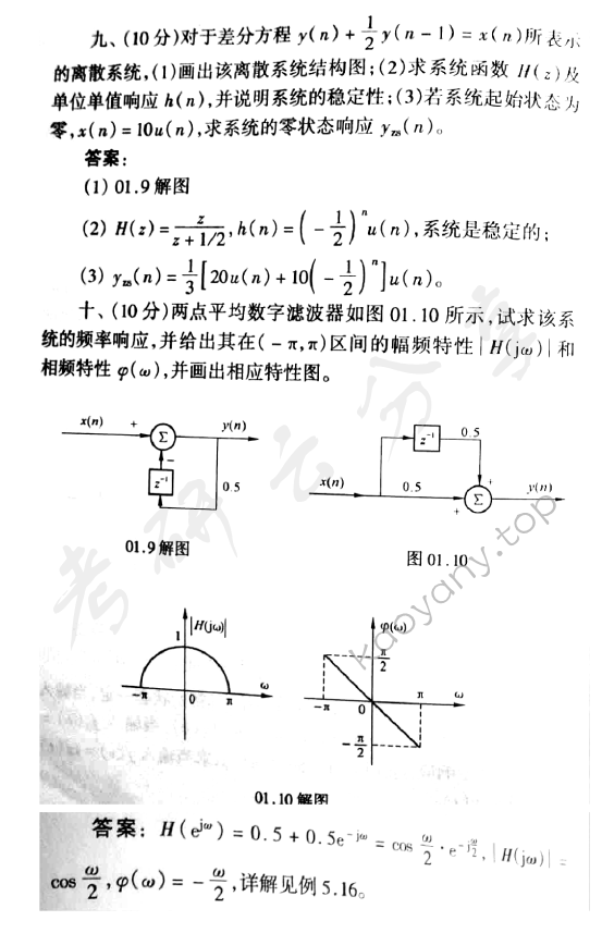 2001年北京邮电大学信号与系统考研真题,北京邮电大学信号与系统,北京邮电大学,信号与系统,第3张