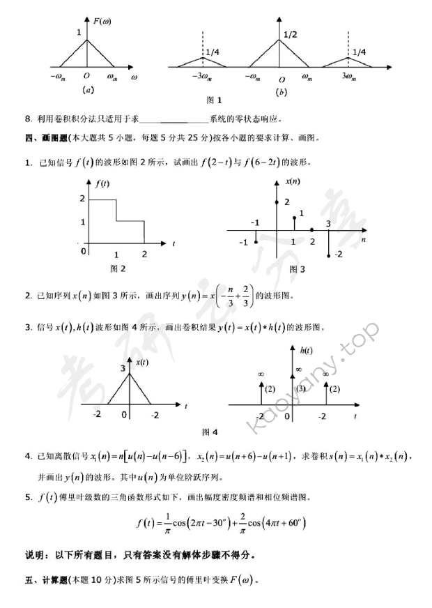 2011年北京邮电大学804信号与系统考研真题,北京邮电大学信号与系统,北京邮电大学,信号与系统,第3张