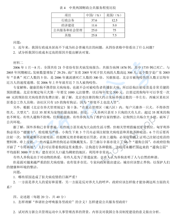 2007年北京邮电大学行政管理学考研真题,北京邮电大学行政管理学,北京邮电大学,行政管理学,第2张