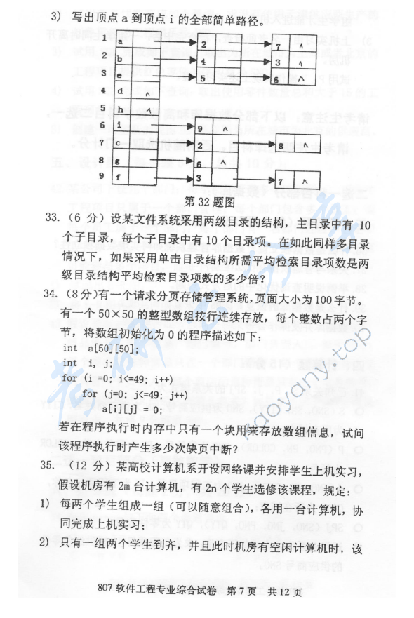 2013年北京邮电大学807软件工程专业综合考研真题,北京邮电大学软件工程专业综合,北京邮电大学,软件工程专业综合,第7张