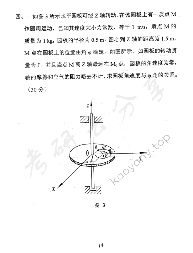 2003年北京邮电大学理论力学考研真题,北京邮电大学理论力学,北京邮电大学,理论力学,第4张