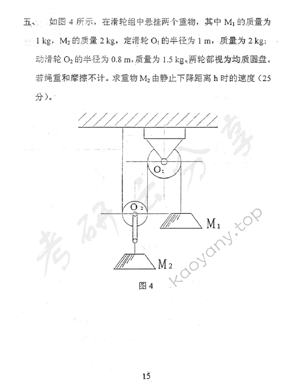 2003年北京邮电大学理论力学考研真题,北京邮电大学理论力学,北京邮电大学,理论力学,第5张