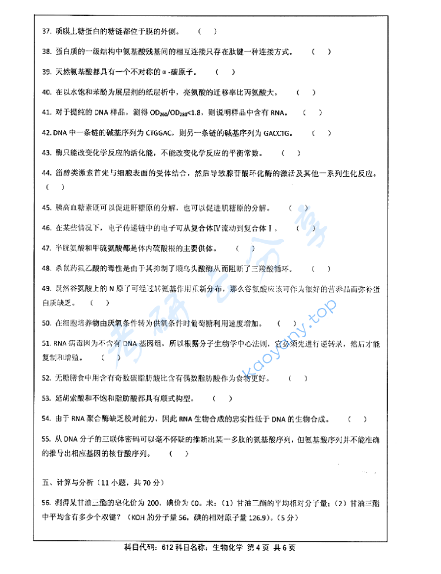 2013年江苏大学612生物化学考研真题,image.png,江苏大学生物化学,江苏大学,生物化学,第4张