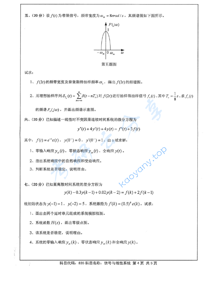 2012年江苏大学信号与线性系统考研真题,image.png,江苏大学信号与线性系统,江苏大学,信号与线性系统,第4张