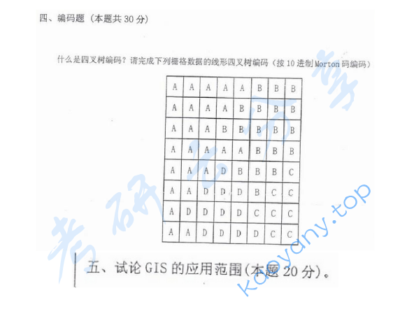 2009年中国矿业大学（北京）GIS基础考研真题,中国矿业大学GIS基础,中国矿业大学,GIS基础,第3张