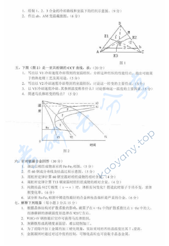 2005年太原科技大学材料科学基础考研真题,太原科技大学材料科学基础,太原科技大学,材料科学基础,第2张