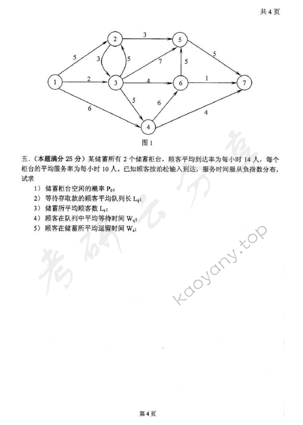 2008年太原科技大学866运筹学（A）考研真题,太原科技大学运筹学,太原科技大学,运筹学,第4张