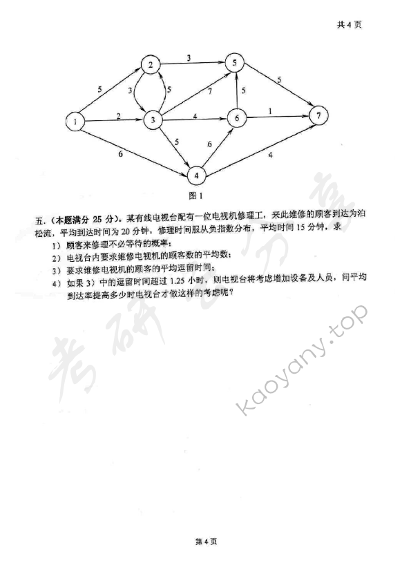 2007年太原科技大学414运筹学（A）考研真题,太原科技大学运筹学,太原科技大学,运筹学,第4张