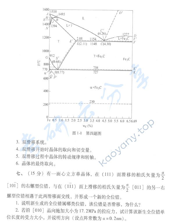 2007年清华大学材料科学基础考研真题,清华大学材料科学基础,清华大学,材料科学基础,第2张