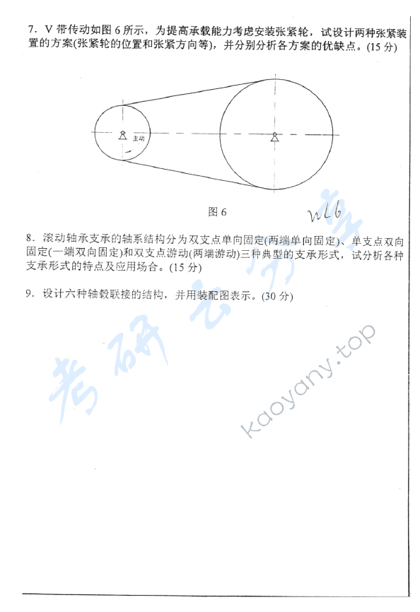 2003年清华大学机械设计基础考研真题,清华大学机械设计基础,清华大学,机械设计基础,第4张