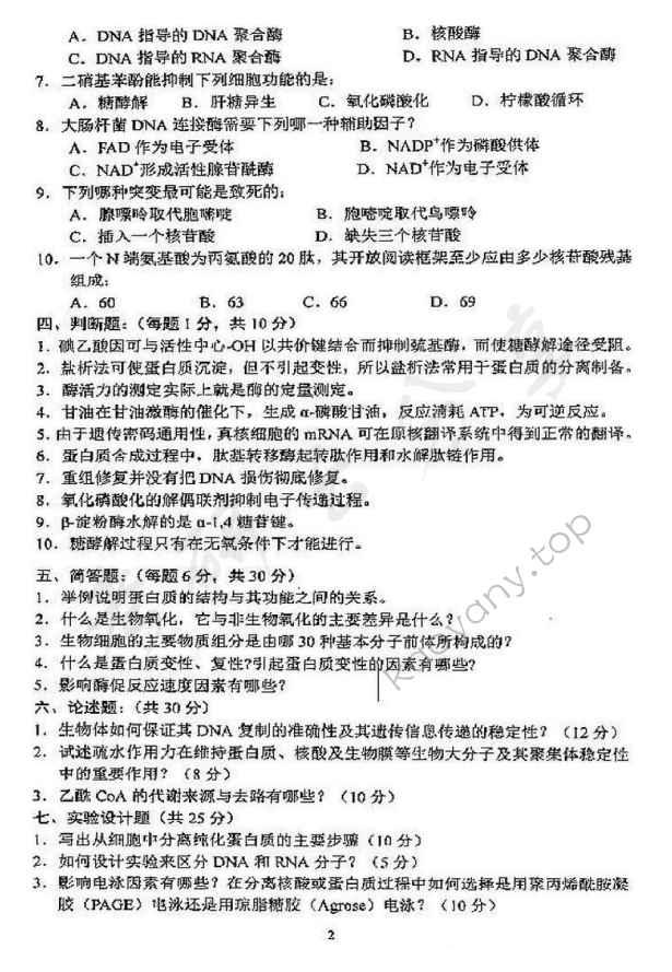 2016年沈阳农业大学338生物化学考研真题,沈阳农业大学生物化学,沈阳农业大学,生物化学,第2张