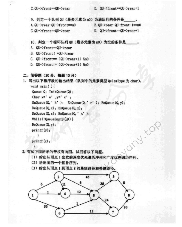 2014年沈阳农业大学805计算机专业基础考研真题,沈阳农业大学计算机专业基础,沈阳农业大学,计算机专业基础,第2张