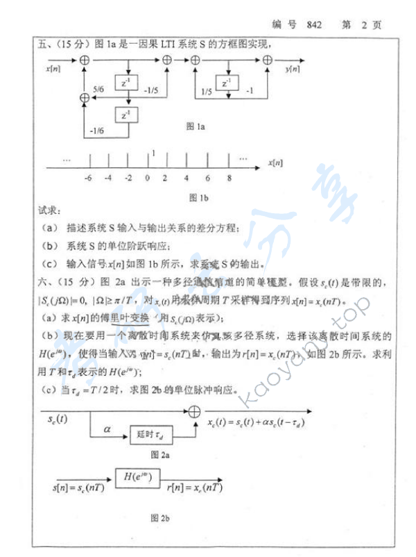 2013年浙江大学842信号系统与数字电路考研真题及答案,浙江大学信号系统与数字电路,浙江大学,信号系统与数字电路,第2张