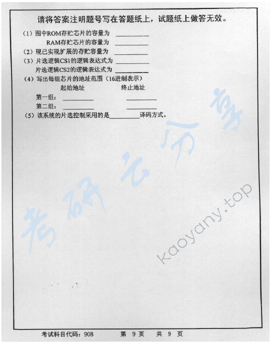 2014年首都师范大学908计算机学科综合考研真题,首都师范大学计算机学科综合,首都师范大学,计算机学科综合,第9张