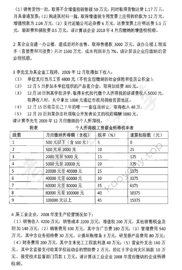 2011年中国人民大学433税务专业基础考研真题,中国人民大学税务专业基础,中国人民大学,税务专业基础,第5张